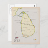 Illustrierte Karte Sri Lankas (Vorne/Hinten)