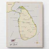 Illustrierte Karte Sri Lankas Fotoplatte (Vorderseite)