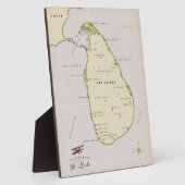 Illustrierte Karte Sri Lankas Fotoplatte (Seite)