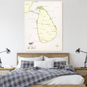 Illustrierte Karte Sri Lankas Leinwanddruck (Insitu (Schlafzimmer))