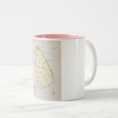 Illustrierte Karte Sri Lankas Zweifarbige Tasse (VorderseiteRechts)