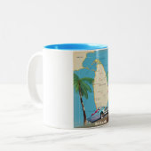 Illustrierte Karte Sri Lankas Zweifarbige Tasse (Vorderseite Links)