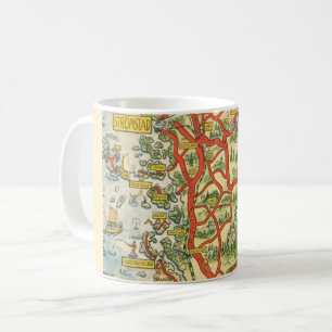 Illustrierte Karte Stromstad Schweden Tasse