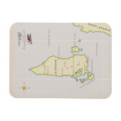 Illustrierte Karte von Bahrain Magnet (Horizontal)