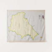 Illustrierte Karte von Borneo Wandteppich (Vorderseite (Horizontal))