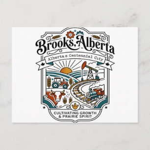 Illustrierte Karte von Brooks Alberta Kanada