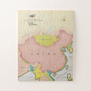 Illustrierte Karte von China Puzzle