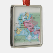 Illustrierte Karte von Europa Ornament Aus Metall (Rechts)