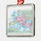 Illustrierte Karte von Europa Ornament Aus Metall (Links)