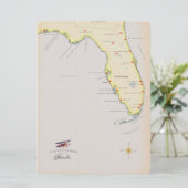Illustrierte Karte von Florida (Stehend Vorderseite)