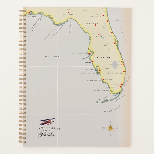 Illustrierte Karte von Florida Planer (Vorderseite)