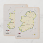 Illustrierte Karte von Irland (Vorne/Hinten)