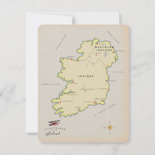Illustrierte Karte von Irland