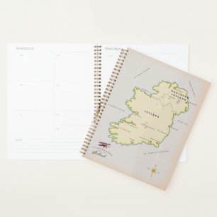 Illustrierte Karte von Irland Planer