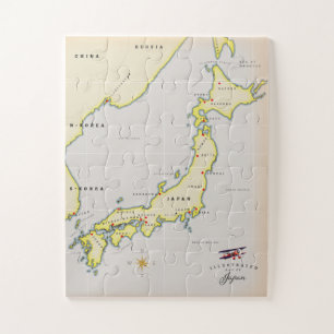 Illustrierte Karte von Japan Puzzle
