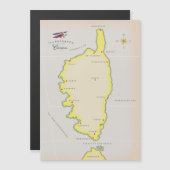 Illustrierte Karte von Korsika (Vorne/Hinten)