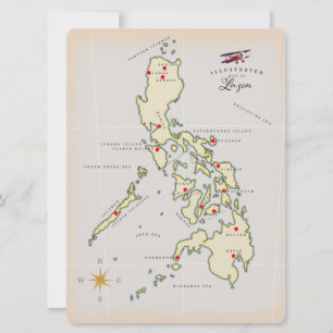 Illustrierte Karte von Luzon Philippinen Karte