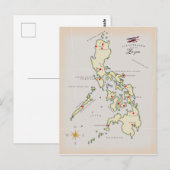 Illustrierte Karte von Luzon Philippines (Vorne/Hinten)