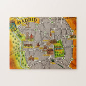 Illustrierte Karte von Madrid Jigsaw Puzzle (Horizontal)