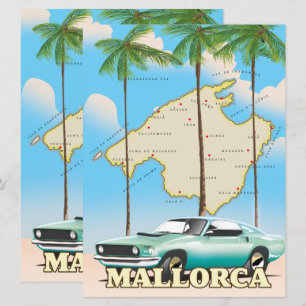 Illustrierte Karte von Mallorca