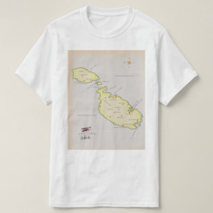 Illustrierte Karte von Malta T-Shirt