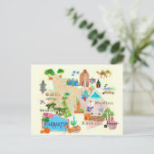 Illustrierte Karte von Marrakesch (Stehend Vorderseite)