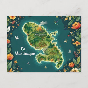 Illustrierte Karte von Martinique