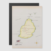 Illustrierte Karte von Mauritius (Vorne/Hinten)