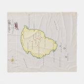 Illustrierte Karte von Mauritius Fleecedecke (Vorderseite (Horizontal))