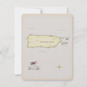 Illustrierte Karte von Puerto Rico. (Vorderseite)