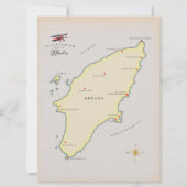 Illustrierte Karte von Rhodos. (Vorderseite)