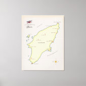 Illustrierte Karte von Rhodos. Leinwanddruck (Vorderseite)