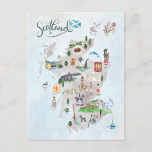 Illustrierte Karte von Schottland Art