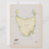 Illustrierte Karte von Tasmanien. (Vorderseite)