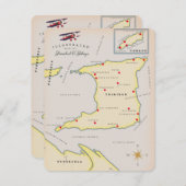 Illustrierte Karte von Trinidad und Tobago (Vorne/Hinten)