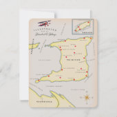 Illustrierte Karte von Trinidad und Tobago (Vorderseite)