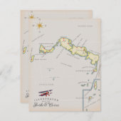 Illustrierte Karte von Turks und Caicos (Vorne/Hinten)