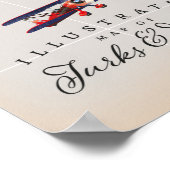 Illustrierte Karte von Turks und Caicos Poster (Ecke)