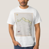 Illustrierte Karte von Turks und Caicos T-Shirt (Vorderseite)