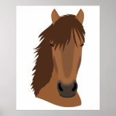 Illustrierte Kastanienpferde Poster (Vorne)