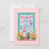 Illustrierte Katze im Windows Valentine Klassenzim Einladung (Vorderseite)