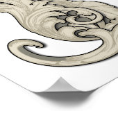 Illustrierte Katze Poster (Ecke)