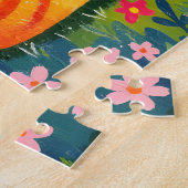 Illustrierte Katzen in Blüte Puzzle (Seite)