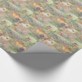 Illustrierte Katzen in Garden Geschenkpapier (Ecke)