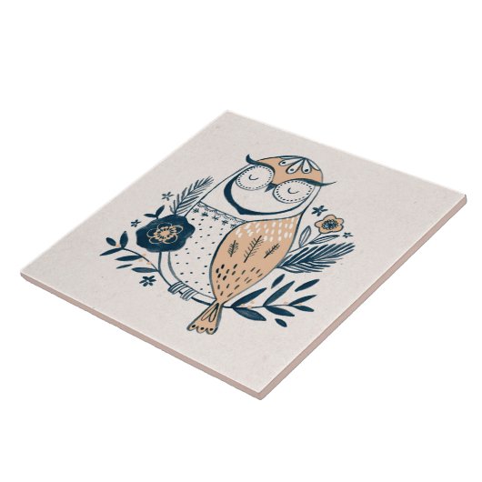 Illustrierte Keramik Fliese (Seite)