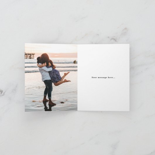 Illustrierte Knochen Dankeschön Karte - Blau grau (Innenseite)