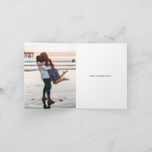 Illustrierte Knoten Dankeschön Karte - Blau (Innenseite)