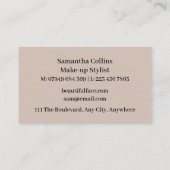 Illustrierte Kosmetik, Make-up-Stylist Visitenkarte (Rückseite)