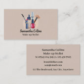 Illustrierte Kosmetik, Make-up-Stylist Visitenkarte (Vorne/Hinten)