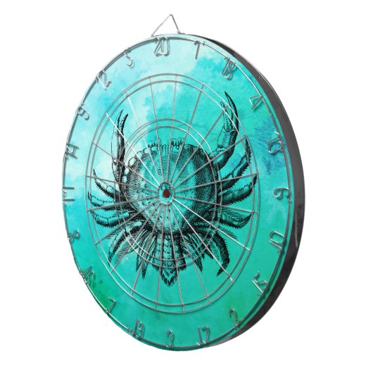 Illustrierte Krabbe (Strandtier) (Ocean Life) Wass Dartscheibe (Vorderseite rechts)